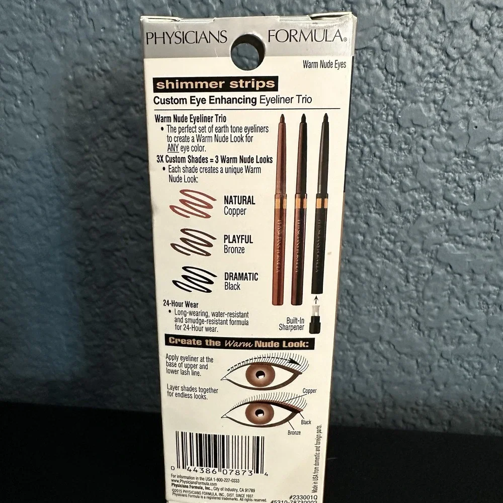 Physicians Formula Shimmer Strips Custom Eye Enhancing Eyeliner Trio, Warm Nudes